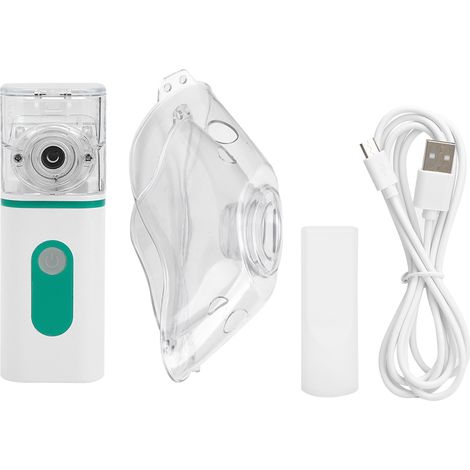 Nébuliseur Ultrasonique Portable pour Enfants et Adultes - Anti-Toux, Réduction des Glaires, Inhalateur à Mailles Micro (Vert) (1/5)