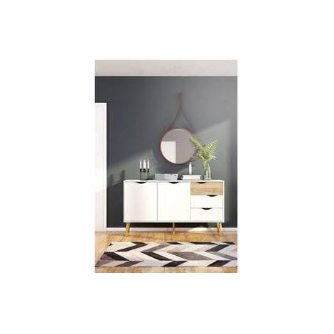 KIT CREDENZA 2 ANTE + 3 CASSETTI 147X39X91 OSLO