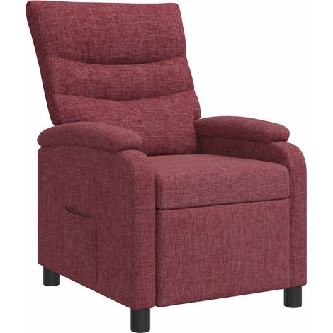 Recliner Wine Red Fabric vidaXL (1/5)
