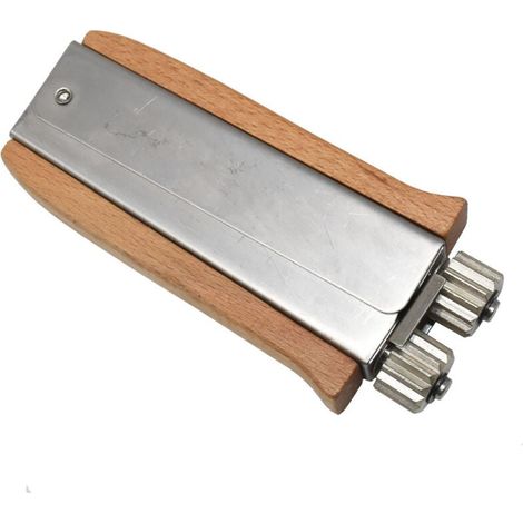 Outil de sertissage de tendeur de câble de fil d'acier inoxydable de cadre de ruche d'apiculture avec la roue en métal et le manche en bois - équipement d'apiculture outils à main de ruche outils d'ap (1/4)