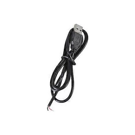 USB-Stecker auf 2-poliges Stromverlängerungskabel, USB auf offenes Ende, 5V 3A für USB-Geräte, LED-Lampen, Router-Reparatur (1m)