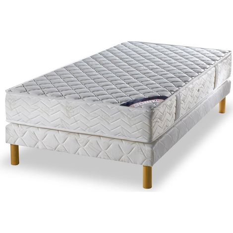 Ensemble matelas ressorts biconiques - confort équilibré 120x190cm + sommier