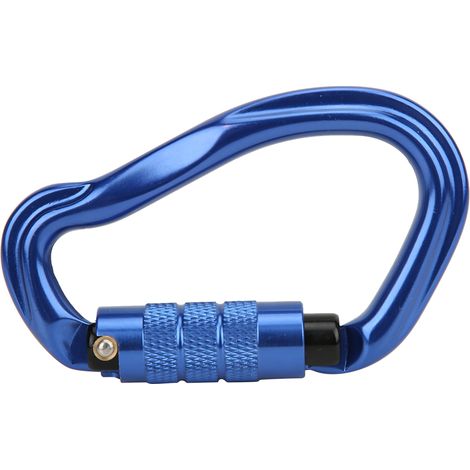 Mousqueton porte-clés KN-23-7-7 pour l'escalade en extérieur, avec boucle automatique, idéal pour le camping et l'alpinisme (bleu).