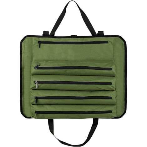 Sac à outils multifonctionnel et de grande capacité pour ranger les outils d'entretien automobile et la quincaillerie, vert