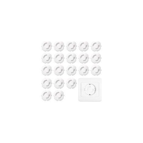 20 pièces Cache Bébé Securite Enfant et BébéProtection Prise Electrique Bebe Protege et Sécurité Domestique pour Enfants (Blanc)
