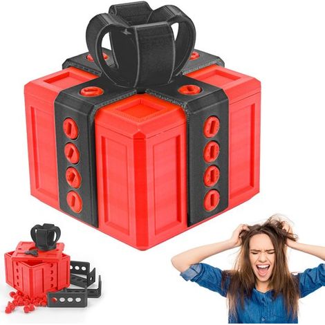 Bellissima scatola regalo, stampata in 3D, grazioso contenitore per viti, alta 8 cm, divertente scatola regalo, scatola regalo alla moda per piccoli contanti (1/5)