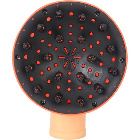 Diffuseur Sèche-Cheveux - Accessoire Coiffure Professionnel - Pour Cheveux Bouclés Et Frisés - Orange (1/5)