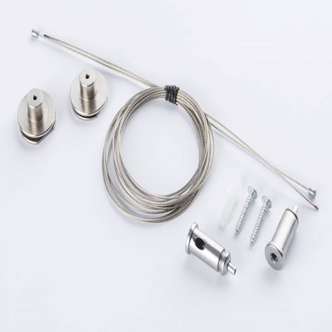 Kit sospensione binario magnetico LVM argento cromato Nowodvorski