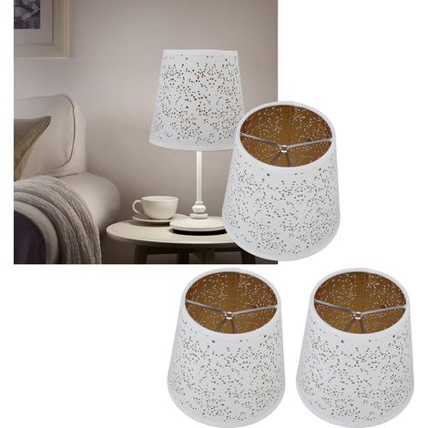 Abat-jour moderne en tissu E14 pour lampe de table, abat-jour sculpté, décoration de chevet.