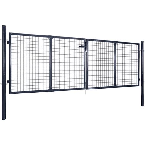 Maison Exclusive - Maschen-Gartentor verzinkter Stahl 300 x 100 c