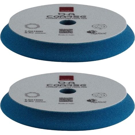 RUPES D-A Coarse - Set di 2 tamponi per lucidatura, 150-180 mm, colore: Blu