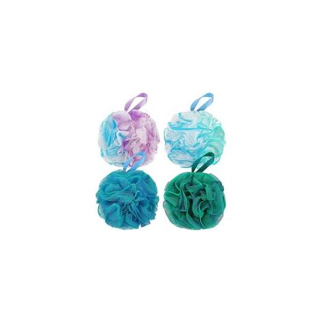 Éponge De Douche 4 Pièces Mesh Loofah Sponges Boule De Douche pour Exfoliation Corporelle Ou Massage (1/4)