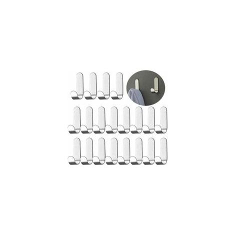 Set mit 12 selbstklebenden Wandhaken, Handtuchhaken aus Edelstahl zur Montage ohne Bohren, Kleiderschrankhaken, Klebehaken zum Aufhängen von Handtüchern und Schlüsseln, E-Haken - Crezuo (1/4)