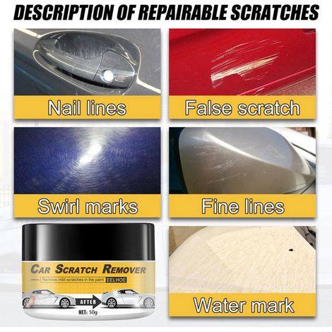 Crème anti-rayures pour carrosserie, produit de polissage automobile, cire décapante pour peinture (1/5)