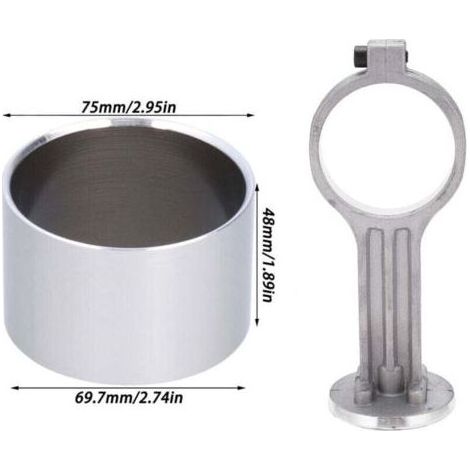 Cylindre Compresseur Air Sans Huile 1100W Silencieux avec Robinet Tournant Sphérique et Bague Intérieure 62mm (1/4)