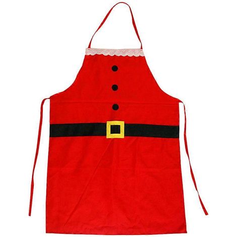 Tabliers de cuisine créatifs et tendance sur le thème de Noël, tablier de chef, fournitures de cuisine, décoration festive pour restaurant, cuisine maison et pâtisserie (enfants)-Red (1/3)