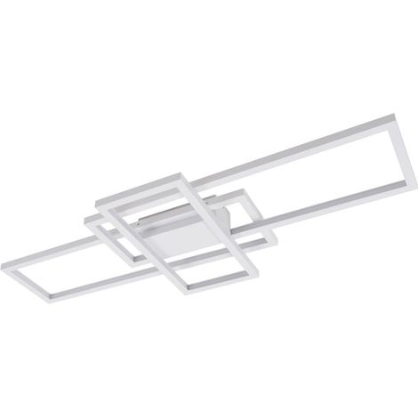Lindby Lámpara de techo LED 'Poppy' en Blanco Aluminio
