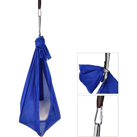 Hamac de yoga élastique aérien avec chaînes en marguerite Anneau O pour raffermir le corps 25KN (1/5)
