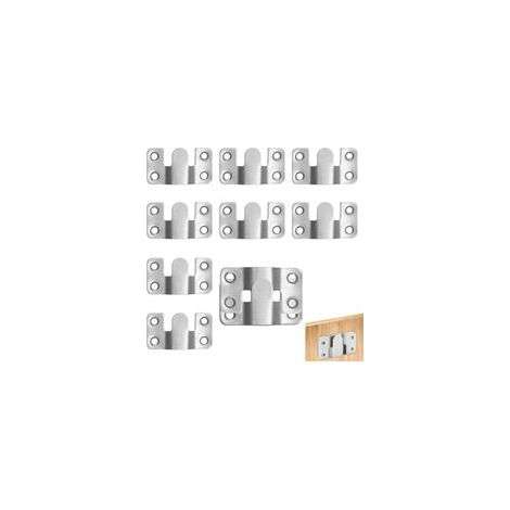 10 PCS Support Montage Dissimulé de Meubles, 5.4cm x 3cm, Système Interverrouillage pour Accrocher Cadres Photo, Miroirs et Oeuvres d'Art, Élégante pour Décoration Intérieure (1/5)