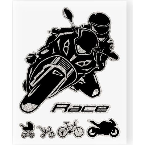 Adesivi Stickers Evolution Biker Race 10 x 12 cm (1/4)