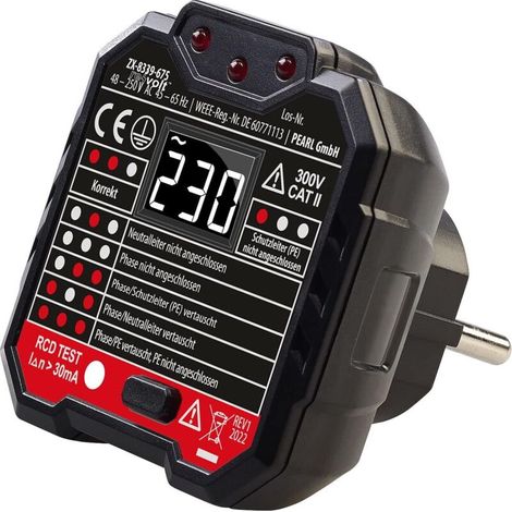Testeur RCD de Prises 48 V à 250 V - Vérification Sécurisée, Détection Rapide des Fuites Électriques (1/5)