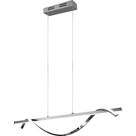 Lampada a sospensione LED, metallo, cromo, L100 cm, Isabel (1/5)