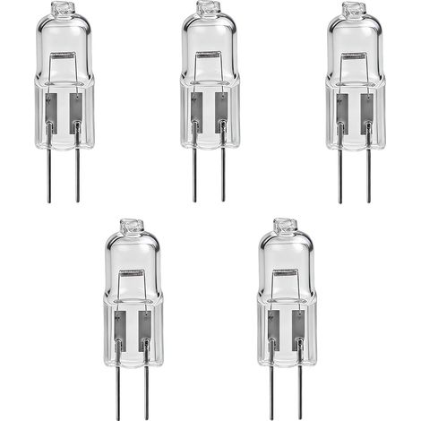 Ampoule Halogène G4 12V 10W - Lot de 5 - Culot à Broche - Blanc Chaud 3000K - Pour Lustres et Spots (1/5)