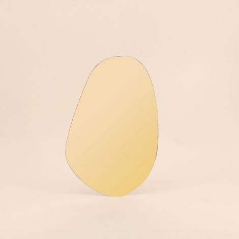 Miroir doré forme organique 40x25cm