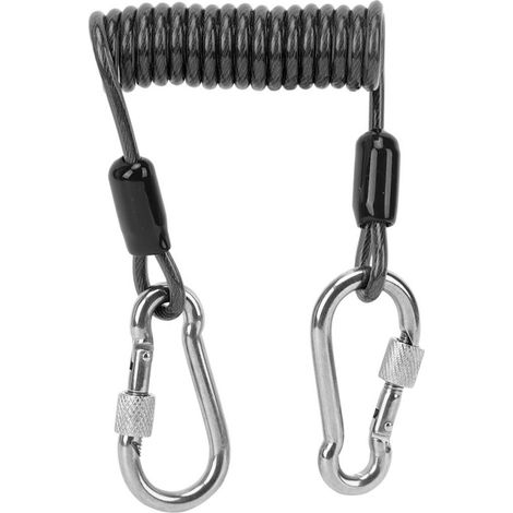 Corde à Ressort de Sécurité pour Coque de Caméra Plongée Boucle en Acier Inoxydable