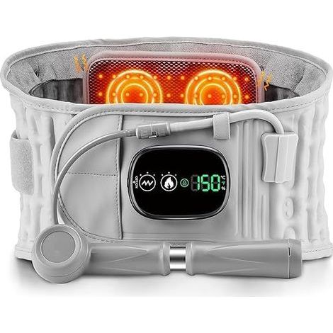 Ceinture De Thérapie Dorsale De Décompression, Ceinture De Soutien Dorsal avec 3 Modes De Massage, avec Pompe Gonflable électrique, Soulage Les Douleurs Lombaires pour Hommes Et Femmes (1/5)