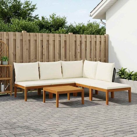 vidaXL 6 uds. Madera de Acacia Sólida y Cuerda Natural (1/5)