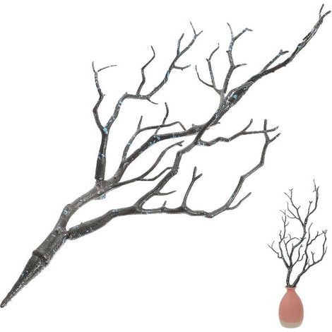 Décoration de branches de manzanita, centre de table en arbre de manzanita, branches artificielles pour vase-32.00X16.00X1.50CM-Black (1/4)