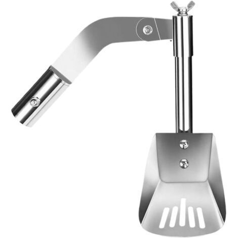Pelle à gouttière en métal – Nettoyeur de gouttière, dissolvant de saleté avec pelle télescopique en acier inoxydable, outil de jardin avec construction durable, accessoire de nettoyage (1/5)