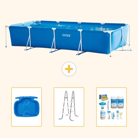 Intex Piscine Tubulaire Rectangulaire - 450x220x84 cm - 4-pièces S22363