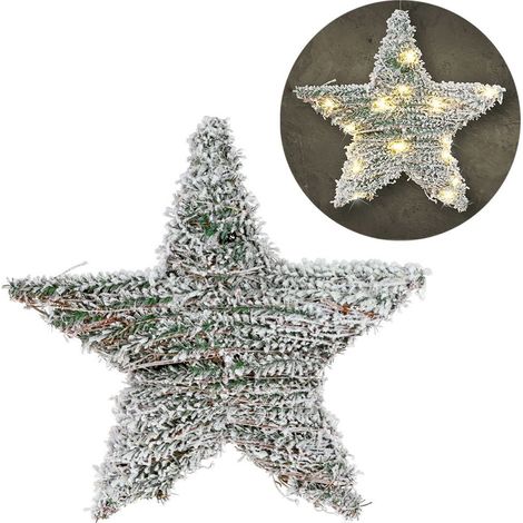 Ghirlanda decorativa natalizia a forma di stella, alimentata a batteria, 40 cm. (1/5)