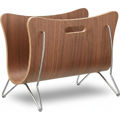 Porte-revues design moderne pratique 30 x 37 x 25 cm en bois marron (1/3)