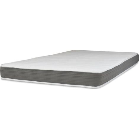 Matelas français en tissu antibactérien 140x190x18H cm - Silver (1/2)