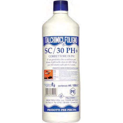 CORRETTORE PH PIU' + SC/30 LT.1 ITALCHIMICI MANUNTEZIONE ACQUA PISCINA