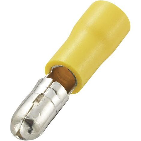 Cosse cylindrique mâle Vogt Verbindungstechnik 3922S 4 mm² 6 mm² Ø de la broche: 5 mm partiellement isolé jaune 1 pc(s) D28842 (1/4)