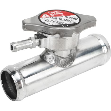 Raccord de remplissage pour radiateur avec bouchon 16 PSI, diamètre extérieur 32 mm (1-1/4 pouces), en aluminium T6061, surface polie, pour voitures (1/5)
