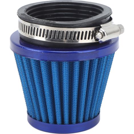 Filtre à air universel 50 mm à gros calibre pour moto tout-terrain, quad, dirt bike et pit bike (bleu) (1/5)