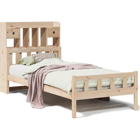 Maison Exclusive - Cama con estantería sin colchón madera maciza