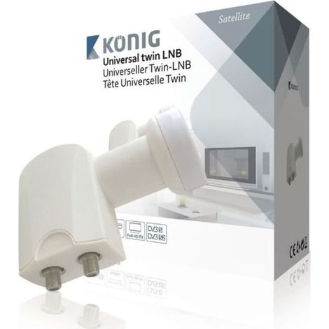 satellite KN-T20 Universal LNB LNB Twin 0,2 dB pour deux TV