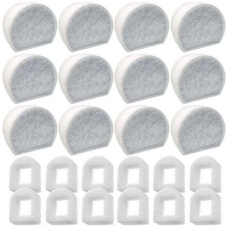 Kaelt - Lot de 24 Préfiltres en Mousse et Filtre à Carbone pour PetSafe Drinkwell Fountain-pour Sedona Fontaines, Filtre pour Fontaine à Eau Chat Chien (1/5)