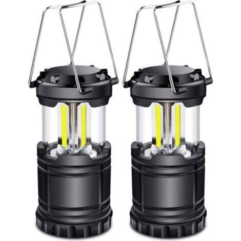 Lanterne Camping LED, Lampe Camping portable 350LM avec poignées en métal, pour Tente Camping Randonnée Pêche Cave etc, 2 pièces [Classe énergétique A+] (1/5)