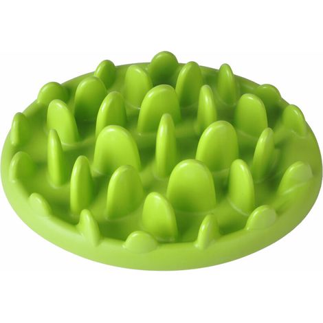 Gamelle Anti-glouton Gamelle Interactif pour Chien Chat Gamelle Evite Manger Vite (Vert) (1/5)