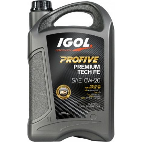 Huile moteur PROFIVE PREMIUM TECH FE 0W-20 5L IGOL