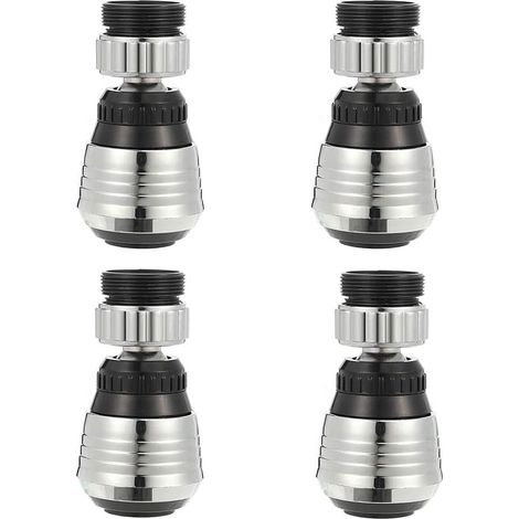 Schwenkbarer Wasserhahn, 4-teiliges Set mit verstellbarem Schwenkarmatur-Luftsprudler, Duschkopffilter, Sprühkopf-Zubehör für Küchen- und Badezimmerarmaturen (1/5)