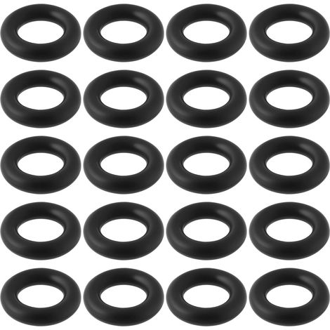 Lot de 100 Joints Toriques en Caoutchouc EPDM Rondelles d'étanchéité Métriques pour Raccord de Tuyau de Buse de Filtre 14 X 8 X 3 Mm Noir (1/5)