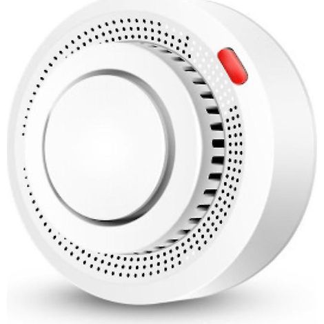 Détecteur de fumée intelligent Tuya WiFi avec alarme incendie intelligente, signal sonore progressif et capteur de fumée photoélectrique. (1/5)
